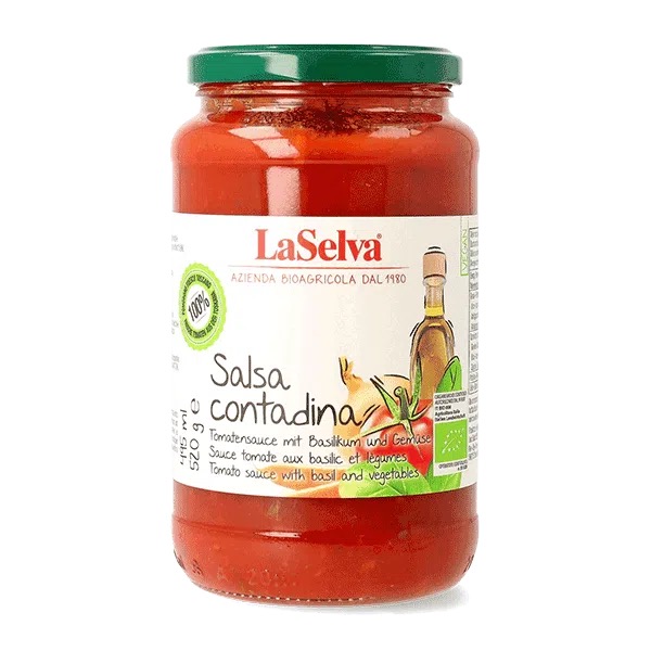 Omáčka v rustikálnom štýle  520g bio      Salsa contadina bio 520g La Selva