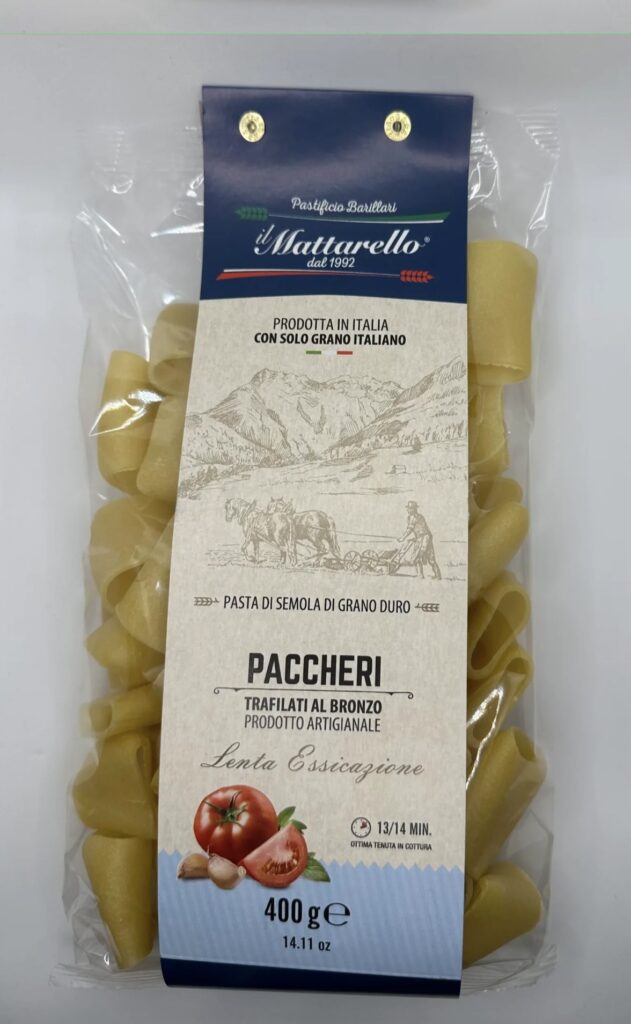 Cestoviny Paccheri "Il Mattarello"
